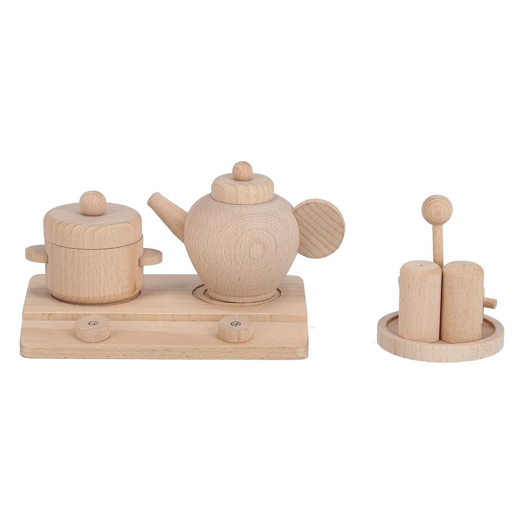 Детская кухонная утварь игровой набор мини деревянный чайник чашки имитация кухни ролевые игры игрушки