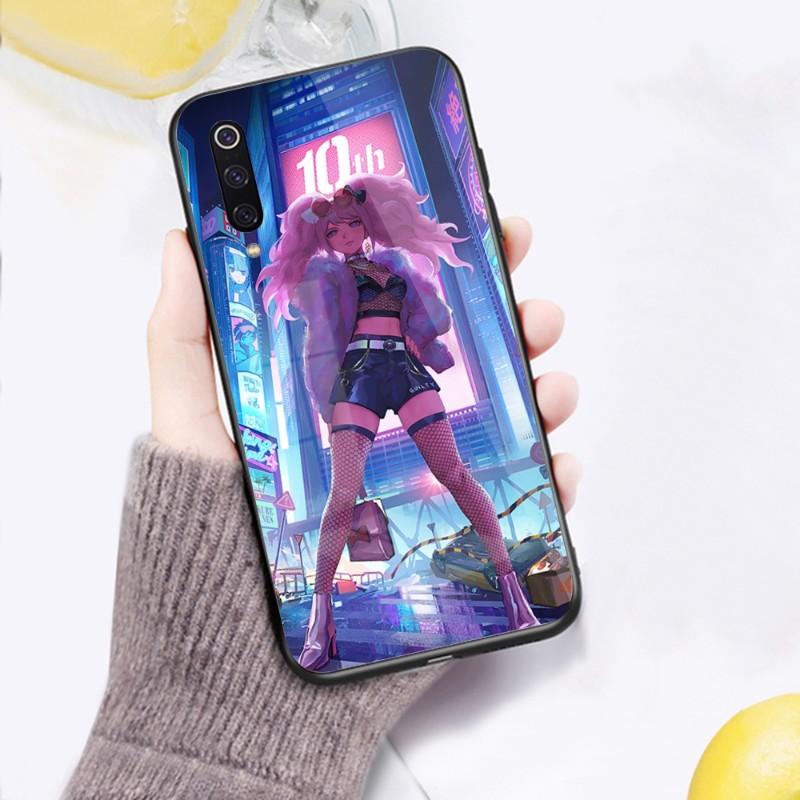 Cool Anime Danganronpa Phone Case For Xiaomi 12 11T 10 9 Redmi Note 11 10 10S Pro Redmi 9 9A 8 Black PC Glass Phone Cover