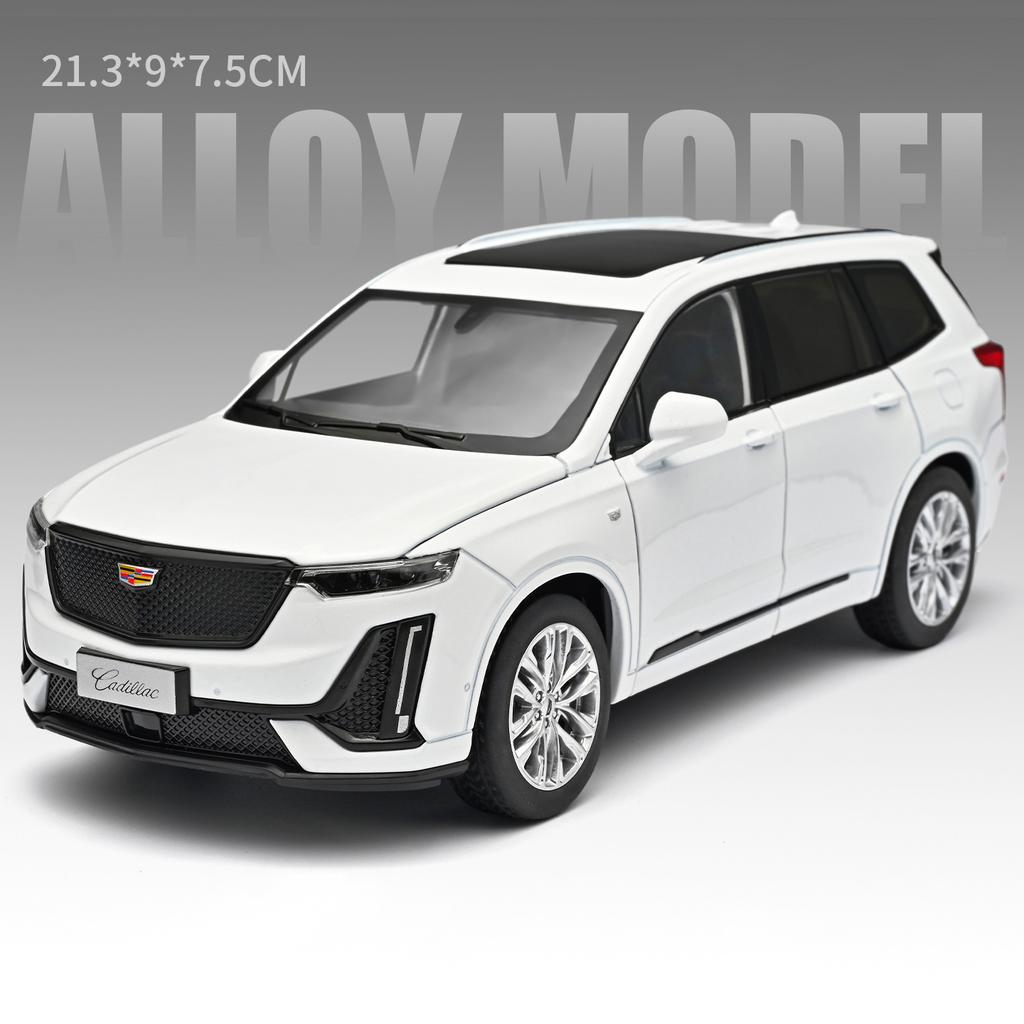 НОВИНКА 1:24 Cadillac XT6 Внедорожник Литой Модель Автомобиля Игрушка Металлическое Литье Под Давлением Оттяжная Машинка Со Звуком и Светом Игрушки для Коллекционирования Транспортное Средство