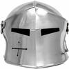 Barbouta With Brushed Steel Visor Knights Templar Crusaders Armor Helmet Costume