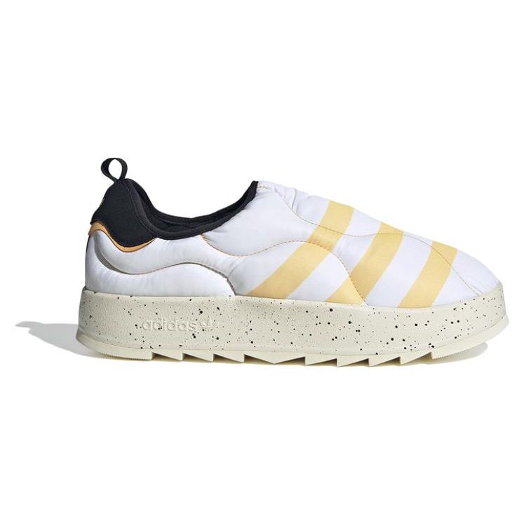 Adidas Originals Puffylette Повседневные Легкие Амортизирующие Низкие Кроссовки для Образа Жизни Унисекс кроссовки Черный Белый Желтый IF4326