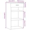 VidaXL Buffet blanc 50x42,5x93 cm bois d'ingénierie, armoire, armoire latérale, armoire de rangement, armoire, placard, 846327
