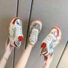 Fashion Rainbow Color Women Chunky Sneakers 7cm Lace-up Platform Casual Shoes Woman Vulcanize Shoes Designer Dad Sneakers