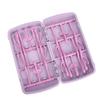Baby Bottle Drying Rack PP Safe Foldable Portable Baby Bottle Countertop Drain Rack Pink
