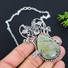 Prehnite, Apatite Handmade 925 Sterling Silver Jewelry Necklace 18" J6g01