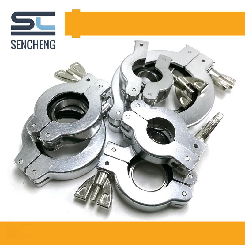 KF10 KF16 KF25 KF40 KF50 Aluminum Vacuum Clamp With Centering Ring , LS06