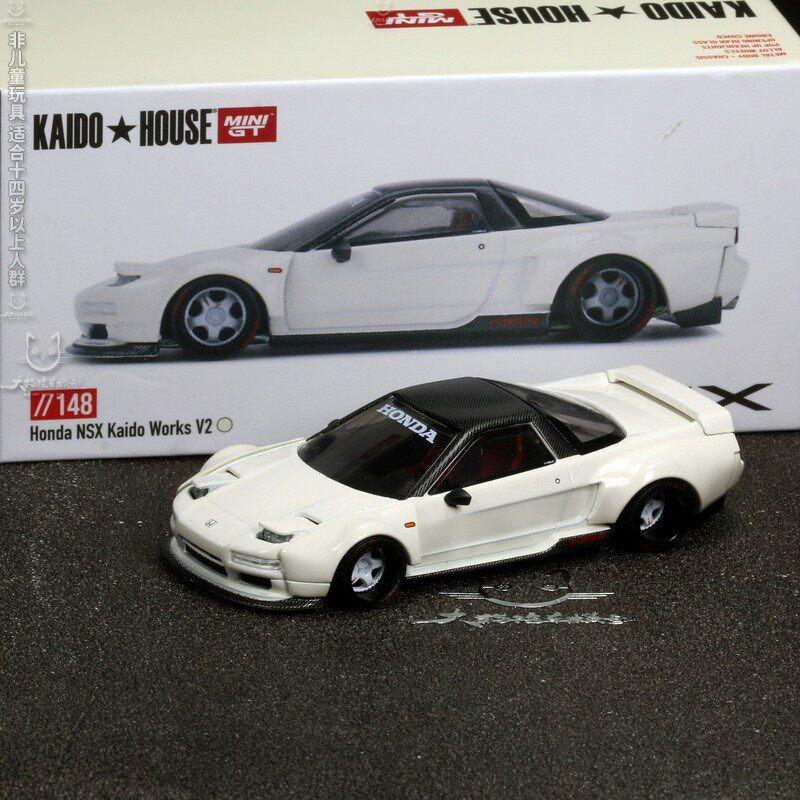 KAIDO HOUSE MINIGT 1/64 Honda NSX Открытый капот Симуляция Литье под давлением Сплав Модель автомобиля Коллекция Настольное украшение Игрушка для мальчика