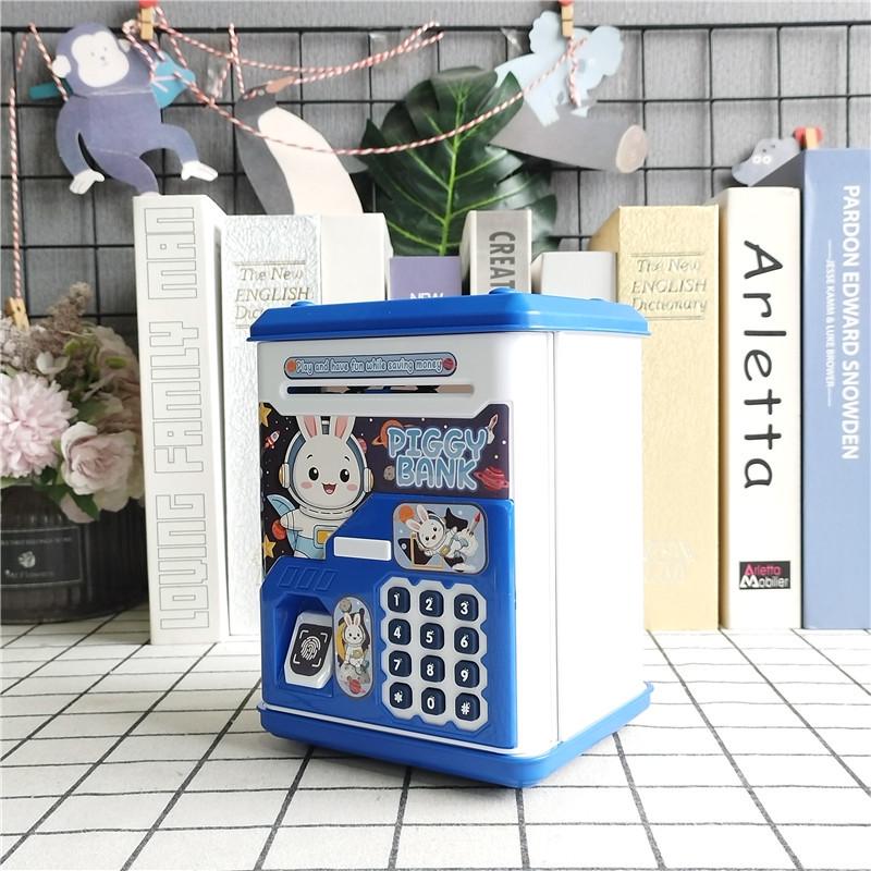 Fingerprint Money Jar Piggy Bank – Automatic Rolling, Password Safe, Music Toy for Children
