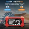 Large Screen Car Battery Charger 6A/8A/10A 12V Car Motorcycle Battery Charging Device Lead-acid Battery Smart Repair LCD Display