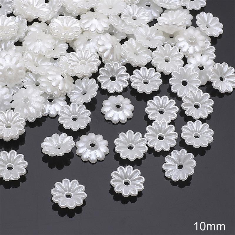 Handmade ABS Imitation Pearl Spacer Beads: Petal Design for DIY Bracelets, Necklaces, Earrings, and Clothing