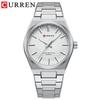 CURREN 8439 Quartz Watch Wristwatch Tough Silvery Gold Leisure Simple Business Stainless Steel Strap Wristwatch for Men Gift
