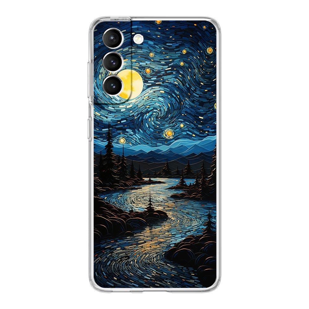 Чехол для телефона "Звездная ночь" Ван Гога для Samsung Galaxy S24 S23 S22 S20 Ultra S21 FE 5G S10 S9 Plus S10E S8 Силиконовый прозрачный чехол