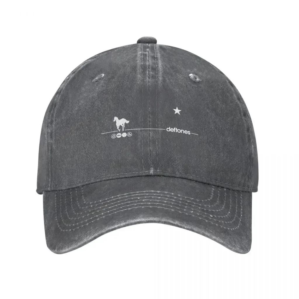 Deftones Pony Horse Baseball Cap Fashion Distressed Cotton Sun Cap Unisex Women Outdoor Running Golf Adjustable Caps Hat