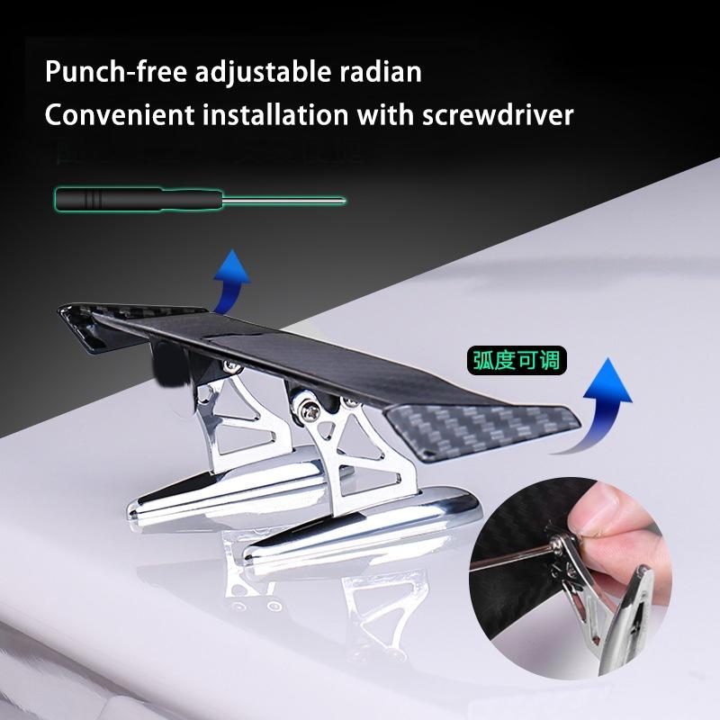 Universal Auto Car Tail Decoration Spoiler Wing Carbon Fiber Mini Spoiler Wing Automotive Decoration Small