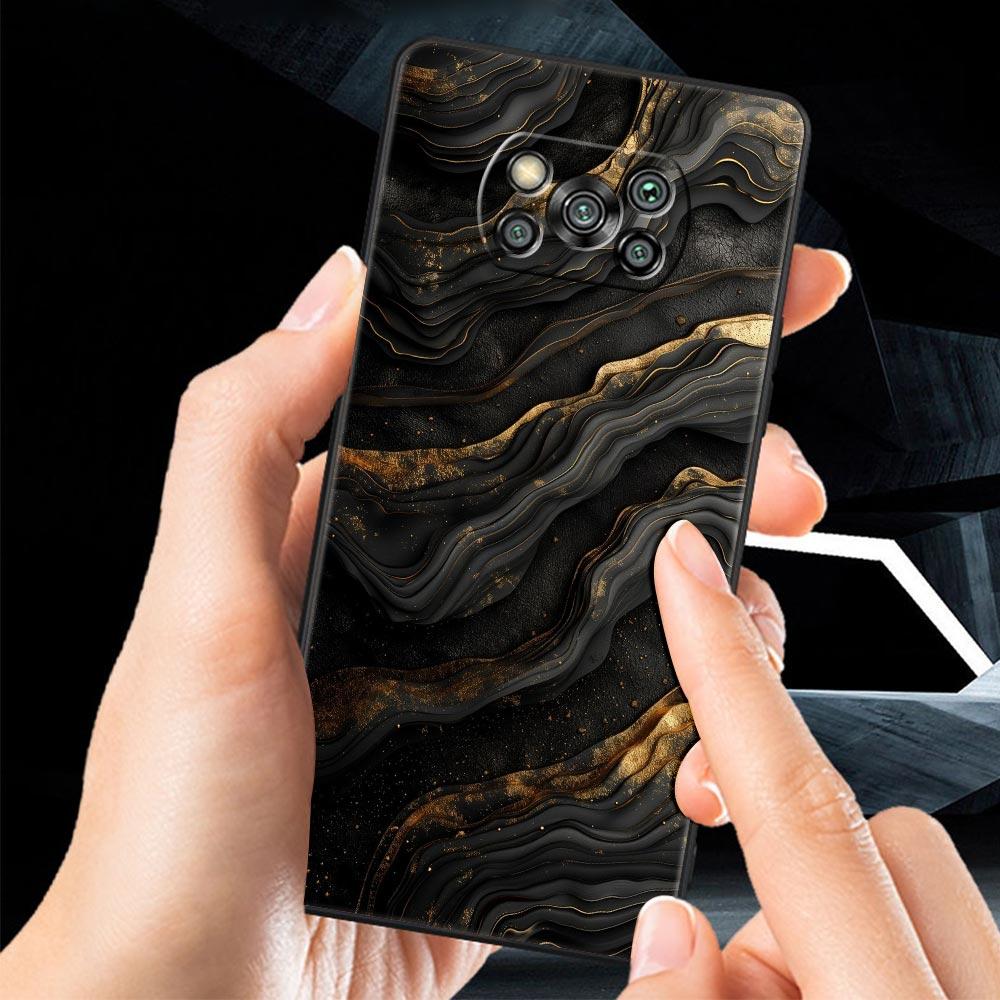 Складывающийся чехол-обложка с текстурой для Xiaomi Poco F7 Ultra F6 F5 F4 F3 X6 X5 X4 X3 NFC C51 C55 M4 GT 5G Мягкий ТПУ корпус Fundas Сумки