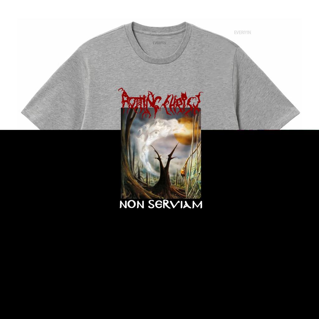 Новая футболка Dtg dtf ROTTING CHRIST Non Serviam Готик Хоррор Группа винтажная Стирка уличная Одежда Растянутая Повседневная