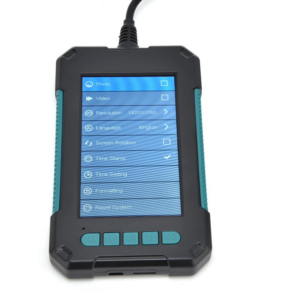 Эндоскоп P40 9LED 2?Водонепроницаемая эндоскопическая камера Lens 1080P с 4,3-дюймовым IPS-экраном для двигателя