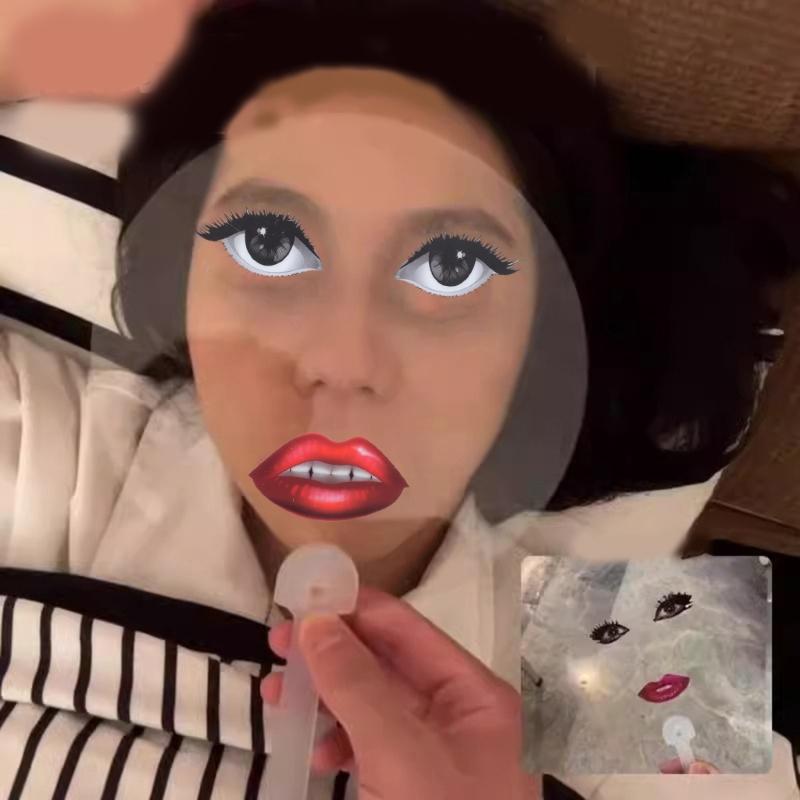 Забавное абстрактное искусство принт красные губы пластиковый ручной веер портативные охлаждающие аксессуары для мероприятий вечеринок фото реквизит украшение