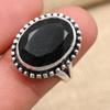 Ювелирное кольцо ручной работы из стерлингового серебра 925 пробы с черной шпинелью, подарок для женщин