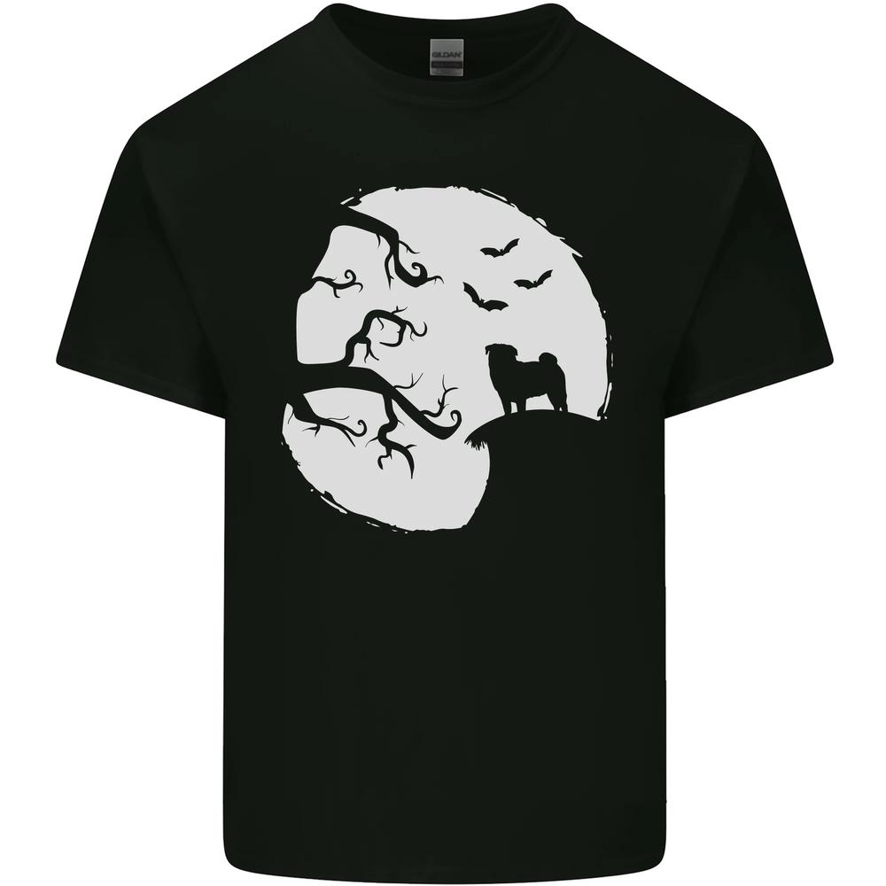 Halloween Pug Dog Unisexs Cotton TShirt Tee Top