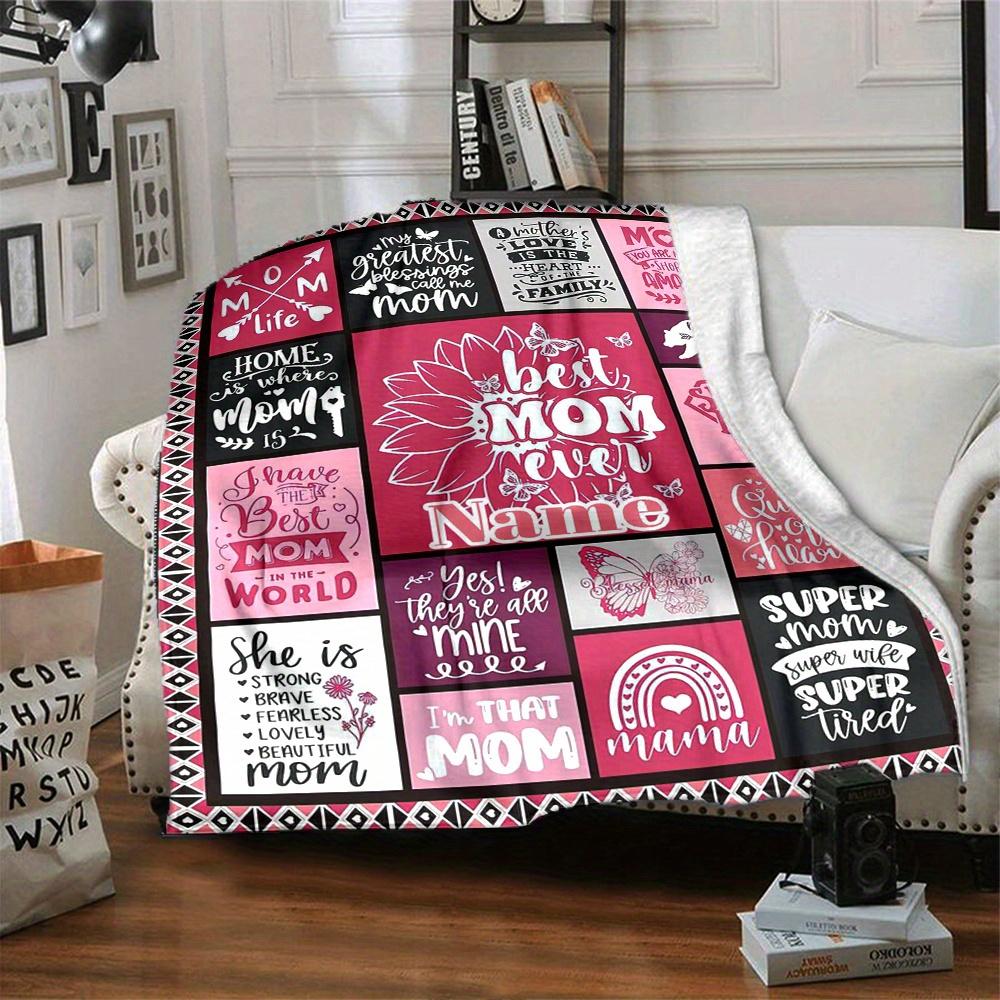 Home Mom Love Theme Blanket Fashion Home Gift Used For Chair Office Sofa Bed Camping Soft And Warm Suitable For Home Decorationst96