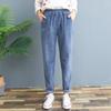 Women's Autumn and Winter Literary Stretch Casual Pants Solid Color Corduroy Temperament Pants