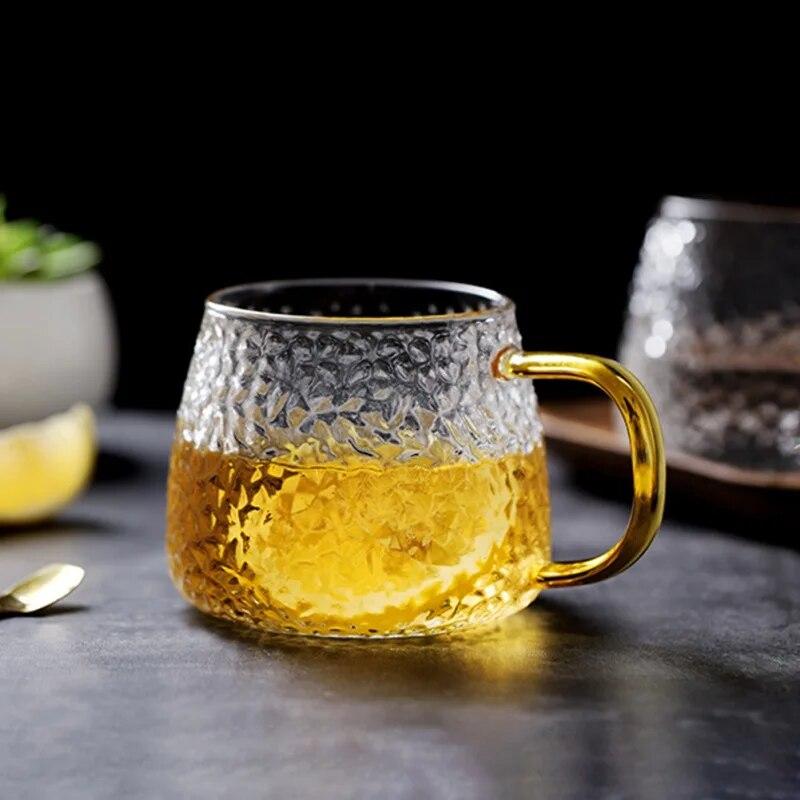 Главная Противоскользящая чашка Ripple Чашка для чая Чашка для кофе Чашка для молока Чашка для сока Стеклянная чашка 420 мл