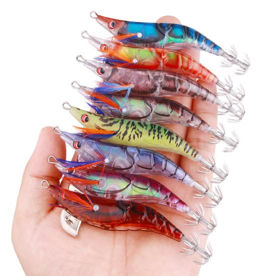 Artificial Lure Shrimp Fake Bait with Sharp Hook Realistic Looking Bright Color Lightweight Portable Bionic Bait Hard Lure