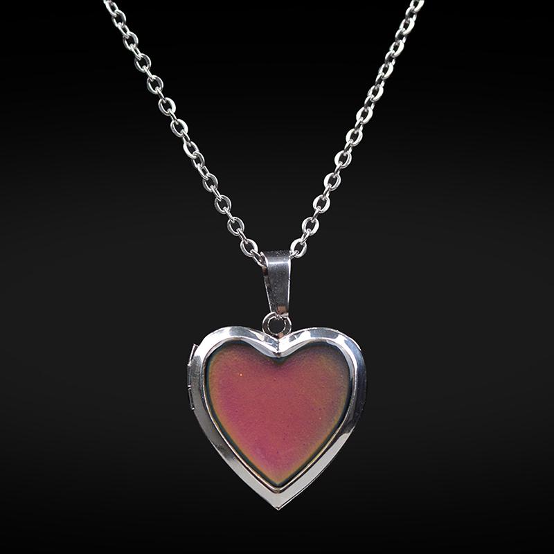 Mood Necklaces Heart Pendant Necklace Temperature Control Color Change Necklace