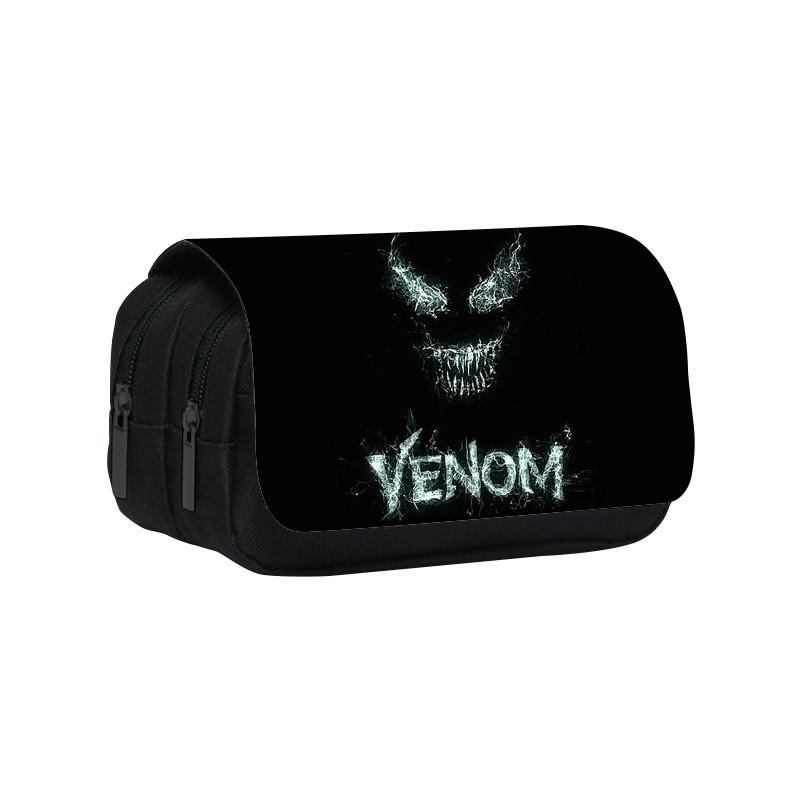 Marvel Venom Print Double Layer Stationery Storage Bag For Middle School Students