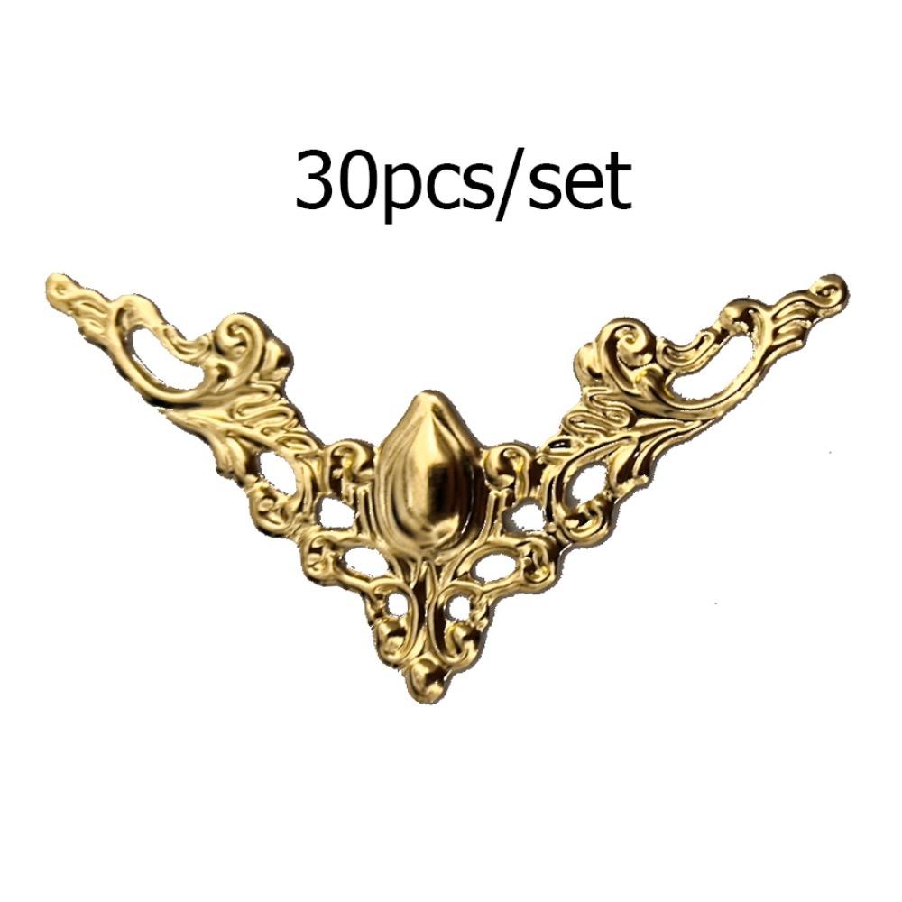 Золотая 40 мм декоративная фоторамка Бронзовый уголок для обложки блокнота для меню Декор кронштейна