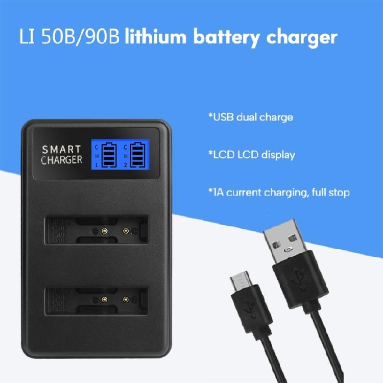 Быстрое зарядное устройство LCD Micro USB для камеры Olympus D750, SH21, SP800UZ