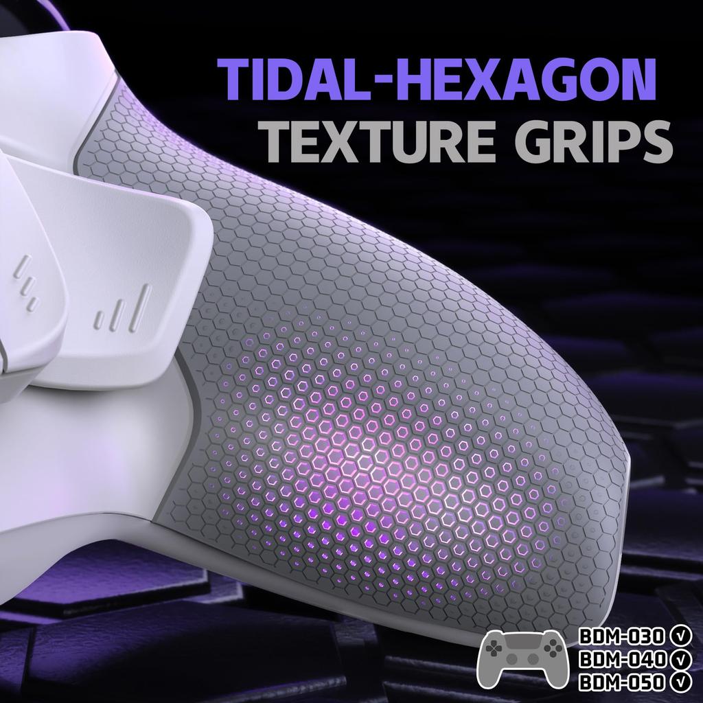 eXtremeRate RISE4 Plus MAX Back Paddle Kit Compatible with PS5 Controller 040 050 with Bottom Shell Clicky Trigger Stop Rubber Remappable Back Button