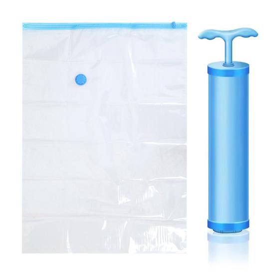 Прозрачный вакуумный мешок для хранения, влагонепроницаемый, многоразовый, складной, сжатый, утолщенный, вакуумный мешок, органайзер для одежды, одеял