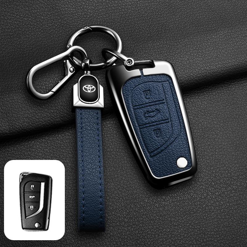 OFWP3 Leather Car Key Cover Case Shell for Toyota Hilux Revo Auris Corolla Reiz Avensis Verso Yaris Aygo Rav4 Scion TC IM 2017 2016
