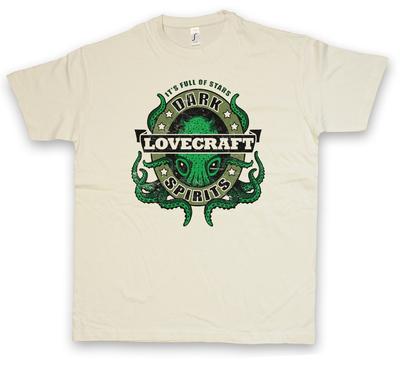 ТЕМНАЯ ФУТБОЛКА LOVECRAFT SPIRITS Войны Ктулху Аркхэм Х. P. Лавкрафт Мискатоник