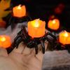 50 шт. Хэллоуин Паук Чайные огни Украшение, Хэллоуин Беспламенные Светодиодные Подсвечники на батарейках для Хэллоуина Домашний Жуткий Декор