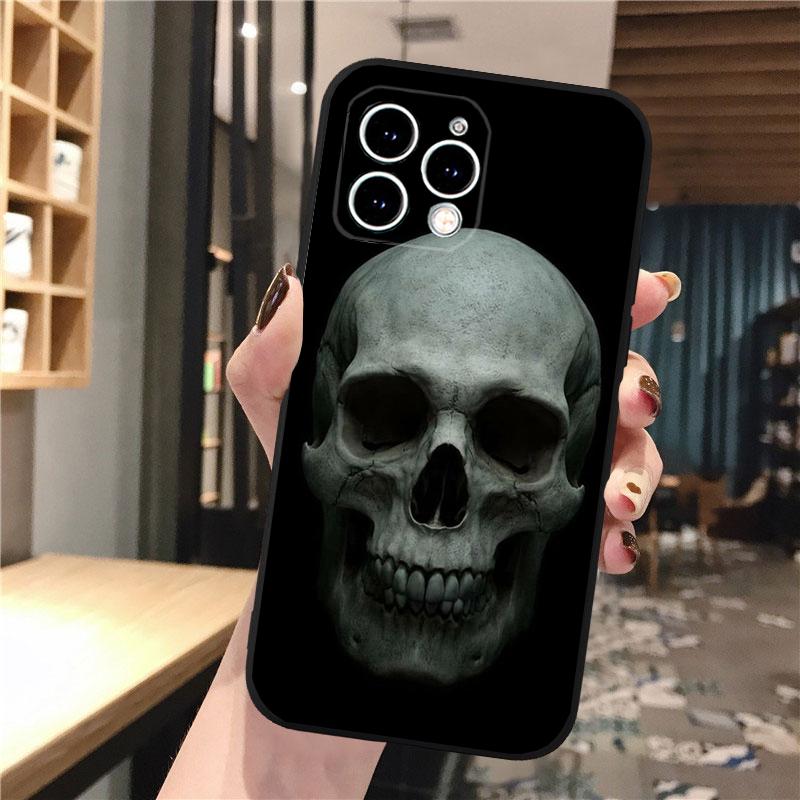Чехол для телефона с изображением черепа для iPhone 15 14 Pro Max 13 12 11 Pro Max XSMax XR 12 13 mini 14 Plus Shell