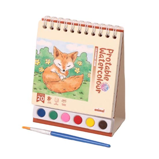 Набор книг для креативного рисования Листы акварельной бумаги с 6 цветовыми сетками Эргономичная кисть Мини-альбом для акварели Дорожный набор для взрослых Подарок