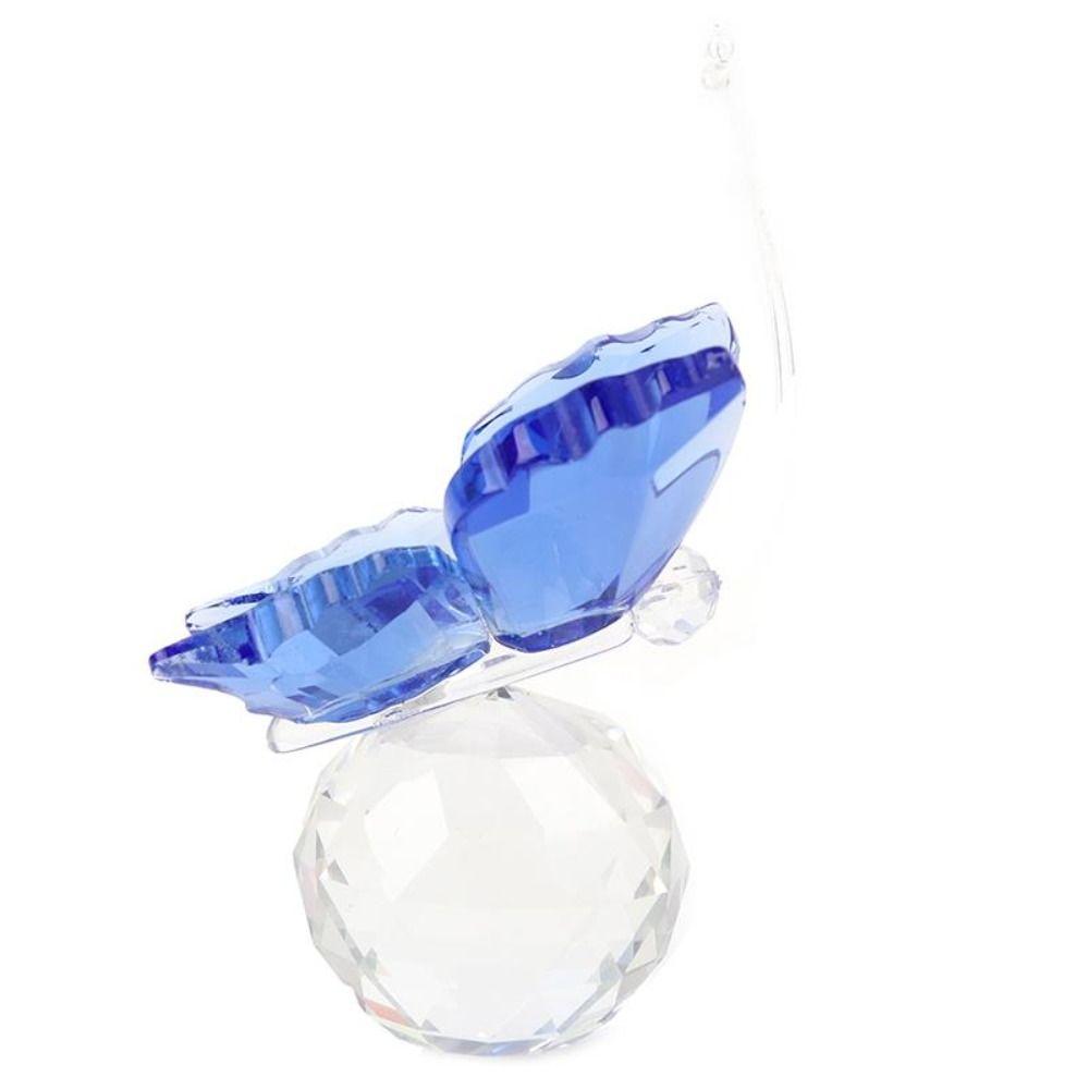 Paperweight Table Ornaments Glass Craft Crystal Butterfly Figurine Crystal Ball Glass Miniature