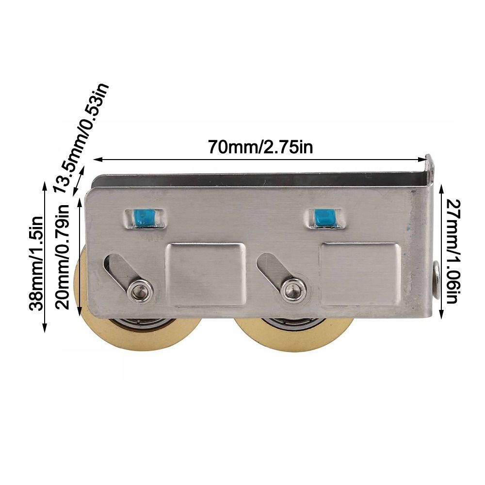 Copper Sliding Door Roller Double Groove Sliding Window Pulley Hardware Window Pulley Patio Door