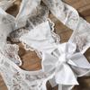 Женские кружевные трусики, ажурные трусики, стринги, женские сексуальные трусики с перекрестным ремешком, прозрачное нижнее белье с бантом