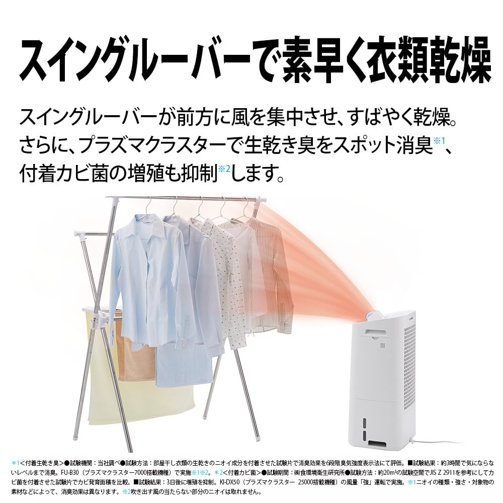 Sharp Dehumidifier and Humidifier Air Purifier White Plasmacluster 25000 Air Purifier 21 Tatami Humidification Volume Approximately Dehumidification