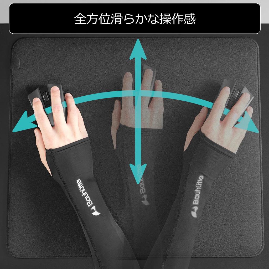 Bauhutte Игровой налокотник с гибкой поддержкой для точного прицеливания при длительной игре, подходит для ручной стирки, накладки BAS-001TN-M-BK,