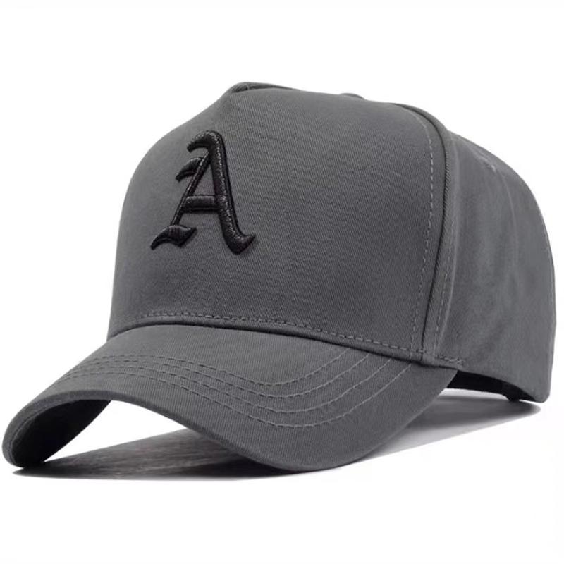 Baseball Stitching Embroidered A Lettering Alphabet Neutral Gender Women Men For Caps Spring Autumn Outdoor Adjustable Casual Hats Sunscreen Hat