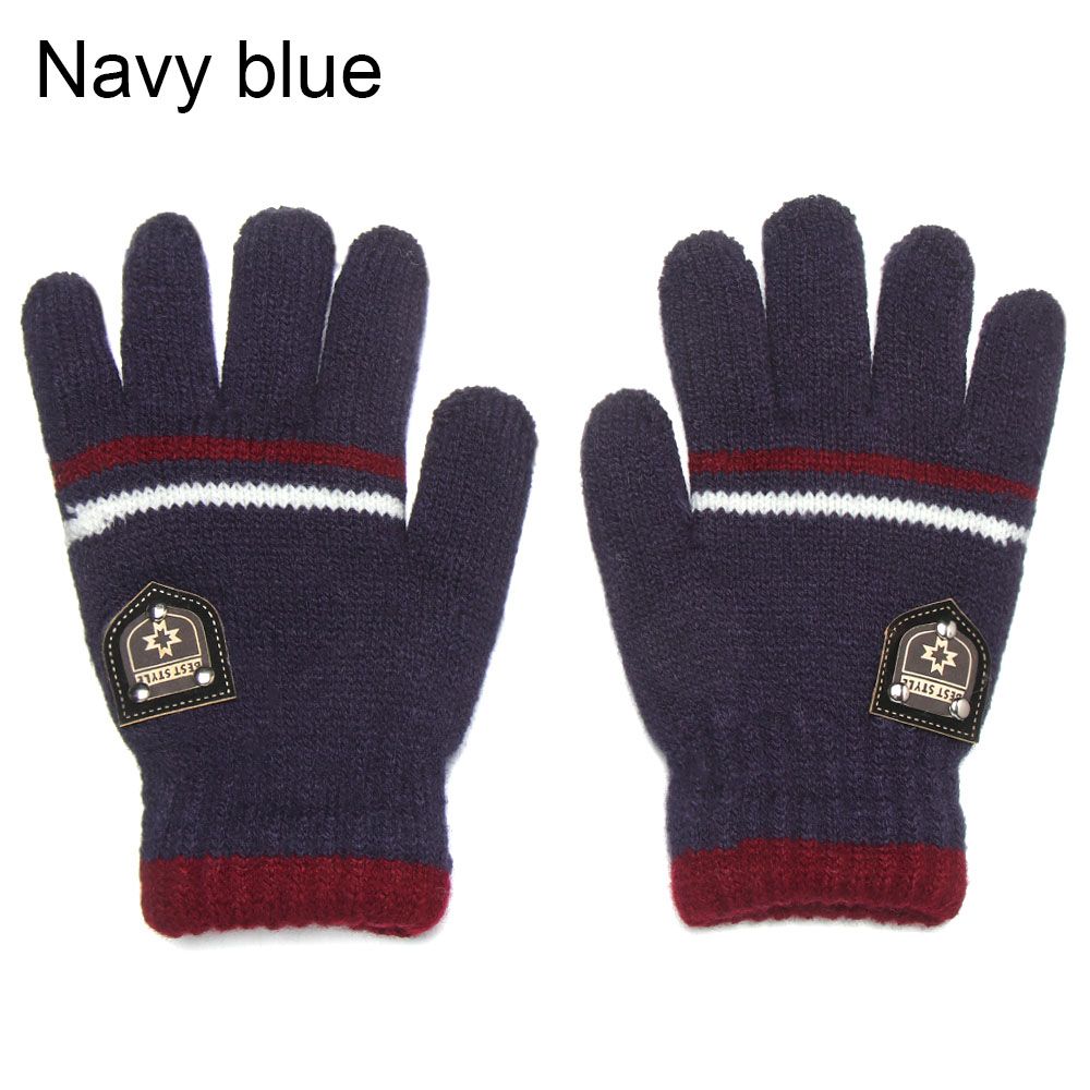Outdoor Keep Warm Warm Thick Soft Boys Girls Kids Gloves Full Finger Knitted Gloves Mittens