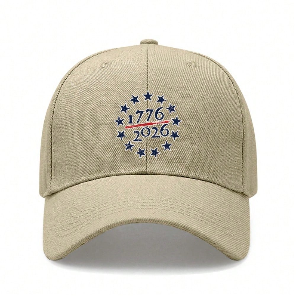 [Patriotic Baseball Cap] 2026 USA Patriotic Print Polyester Adjustable Breathable Curved Brim Cap For July 4Th Independence Day Memorial Day