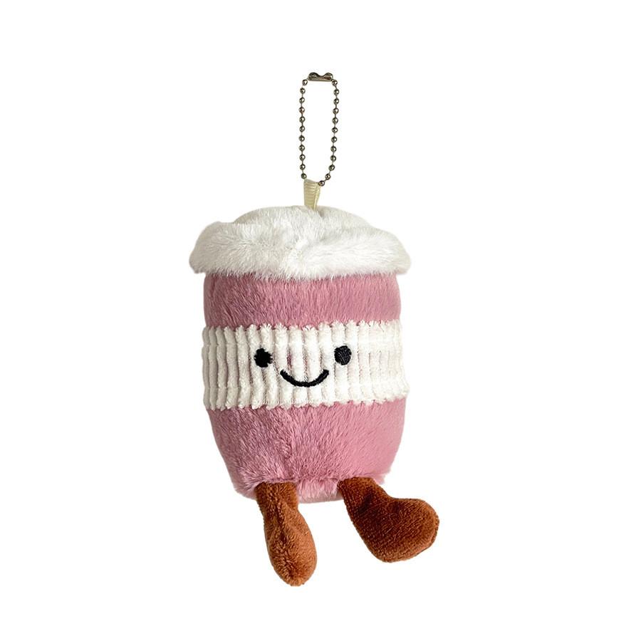 Plush Coffee Cup Stuffed Toy Simulation Dolls Backbag Decoration Gifts Kids