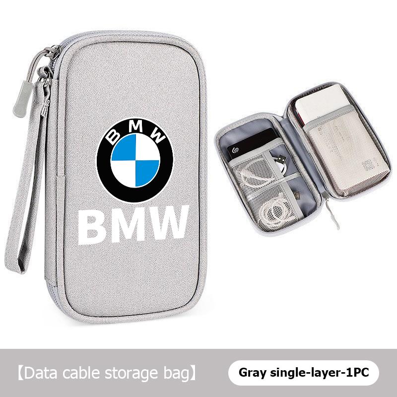 For BMW 3 Car Styling Digital Storage Bag Oxford Cloth Cable Tools Travel Purse For BMW M Sport M2 M3 M4 M5 M6 E46 E90 E60 F10 F20 E87 X3