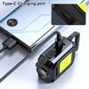 Multi-function Keychain Light 5 Modes 90 Degrees Foldable Adjustable USB Rechargeable Outdoor Camping
